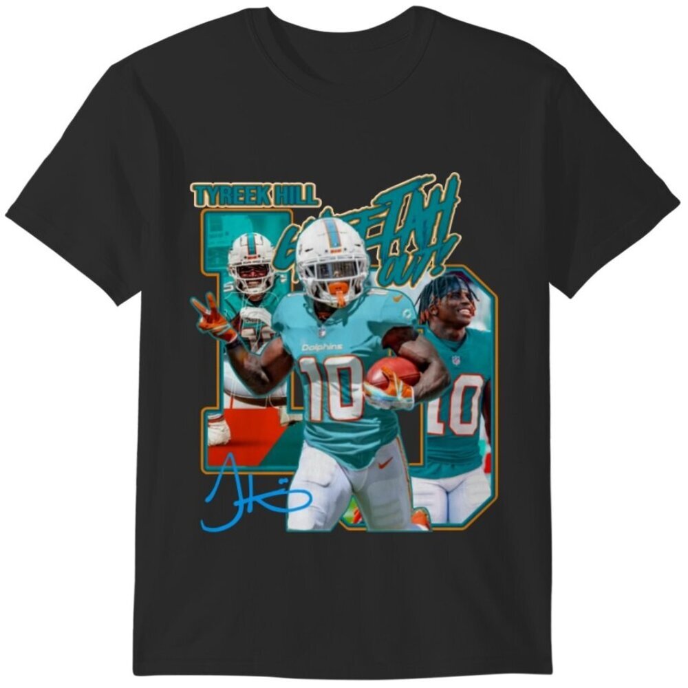 Tyreek Hill Miami Dolphins Bootleg Graphic T-Shirt Football NFL Fan Gift Tee 05